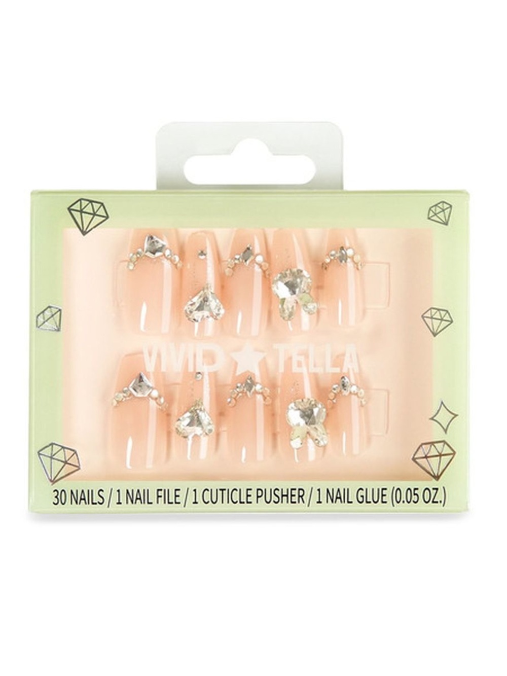 KISS Majestic & Assorted Press-On Nail Sets - Pink, Peach, Clear, Glitter BUNDLE - Picture 7 of 13